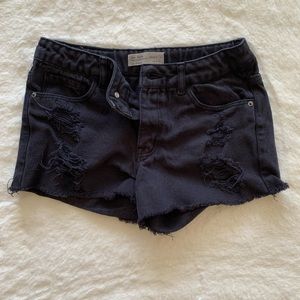 Zara Girls Black denim shorts